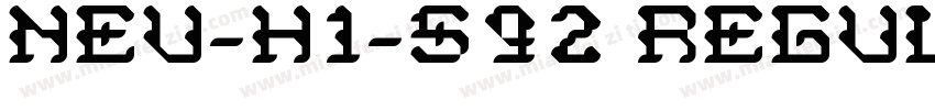 NEU-H1-S92 Regular字体转换